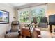 Comfortable office features hardwood floors, a recliner, and a bright view of nature at 2913 Anderson Dr, Raleigh, NC 27608