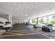 Spacious indoor parking garage with ample parking spaces for residents at 317 W Morgan St # 320, Raleigh, NC 27601