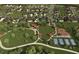 Aerial view of the community green space with playground and tennis courts at 330 Cottage Hill Way, Knightdale, NC 27604