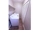 This laundry room features a washer, dryer, and a closet for storage at 4120 Sedgewood Dr # 106, Raleigh, NC 27612