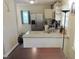 The kitchen features granite countertops, stainless steel appliances, and plenty of storage at 8 Woodsprite Ct, Durham, NC 27703