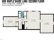 Second-floor plan featuring two bedrooms, a flex room, and a bath, designed for comfortable living at 809 Maple Shade Ln, Apex, NC 27502