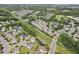 Aerial view of the community with lush green spaces and tree-lined streets for a tranquil neighborhood at 1008 Justice Walk Ave, Morrisville, NC 27560