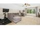 Upstairs bonus room with home gym and office with plenty of natural light at 111 Chancellors Ridge Dr, Durham, NC 27713