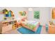 Staged ' room with blue accents, bright colors, and fun decor at 114 Constitution Dr, Durham, NC 27705