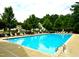 Inviting community pool surrounded by trees offers a refreshing escape on warm days at 114 Constitution Dr, Durham, NC 27705