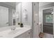 Bathroom vanity with a view of the bedroom at 117 Arborhill Ln, Holly Springs, NC 27540