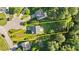 Aerial view of property highlighting its location in a neighborhood with a spacious backyard at 118 Brandi Dr, Rolesville, NC 27571