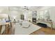 Spacious living room with coffered ceilings, fireplace, and hardwood floors at 1211 New Grissom Way, Wake Forest, NC 27587