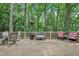 Outdoor deck with seating, perfect for entertaining and enjoying nature views at 123 W Camden Forest Dr, Cary, NC 27518