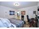 Bright bedroom with a bed, a desk and sports decorations creating an inviting space at 1254 Salters St, Burlington, NC 27215