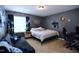 Baseball themed bedroom with decor, a comfortable bed, and space for a desk at 1254 Salters St, Burlington, NC 27215