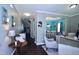 Comfortable living room featuring hardwood floors and soothing gray walls at 1254 Salters St, Burlington, NC 27215