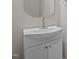 Bathroom featuring a modern vanity, sink, and stylish mirror at 1313 Legacy Greene Ave, Wake Forest, NC 27587