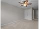 The bedroom offers carpeting, a ceiling fan, and closet space at 1313 Legacy Greene Ave, Wake Forest, NC 27587