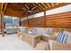 Inviting outdoor patio area under a pergola, featuring a hot tub and seating at 2020 Cotton Barn Ct, Wendell, NC 27591