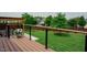 Spacious fenced yard, seen from the wooden deck. Perfect for outdoor living and recreation at 2020 Cotton Barn Ct, Wendell, NC 27591