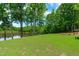 Beautiful backyard with well-maintained lawn and scenic view of the lake at 248 Ashford Dr, Pittsboro, NC 27312