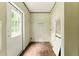 Laundry room with shelving and exterior door for added convenience and practicality at 2832 Ladale Ln, Mebane, NC 27302