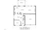 First floor blueprint featuring kitchen, breakfast nook, living room, dining area, office, bathroom, and garage at 300 Redhill Rd, Holly Springs, NC 27540