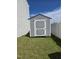 View of new storage shed in backyard at 350 Pillow Ln, Burlington, NC 27217