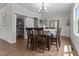 Dining area with natural light and access to a pantry with a sliding barn door at 351 Lowery Ln, Benson, NC 27504