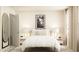 Bright bedroom featuring king bed, bedside tables, lamps, decor, mirror and window at 43 Regal Gardens Ct, Angier, NC 27501