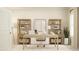 Contemporary office featuring a large desk, stylish decor, and plenty of storage for organization at 43 Regal Gardens Ct, Angier, NC 27501