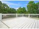 Spacious white-railed deck with views of the surrounding trees and blue sky at 4605 Malor Dr, Wake Forest, NC 27587