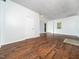 Large living room showcasing hardwood floors and neutral paint at 4605 Malor Dr, Wake Forest, NC 27587