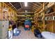 Interior shot of shed, complete with work bench, shelving, and ladder at 560 Parker Creek Rd, Holly Springs, NC 27540