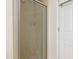 Close up of the shower with a decorative, obscured glass door at 560 Parker Creek Rd, Holly Springs, NC 27540