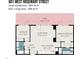 Detailed floor plan showing bedroom, living room, eat-in kitchen, and outdoor patio layout at 601 W Rosemary St # 715, Chapel Hill, NC 27516
