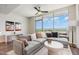 Bright living room with large windows offering scenic views and comfortable seating at 601 W Rosemary St # 715, Chapel Hill, NC 27516