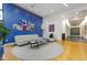 Stylish lobby featuring a comfortable seating area, modern art, and contemporary design at 601 W Rosemary St # 715, Chapel Hill, NC 27516