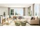 Airy living room with comfortable seating, modern decor, and abundant natural light at 88 Blossom Field Way, Angier, NC 27501