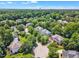 Neighborhood aerial view highlighting the community's lush landscaping, mature trees and well-maintained homes at 1001 Dairy House Ct, Wake Forest, NC 27587