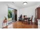 Dining area with table and chairs that walks out to the patio area at 103 Coleridge Ct, Carrboro, NC 27510