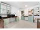 Bright office space with built-in shelves, desks and upper cabinets at 113 Hidden Bluff Dr, Chapel Hill, NC 27517