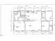 Detailed floor plan showcasing the layout of the house with dimensions, including living room, bedrooms, kitchen, and bathrooms at 130 S Creek Dr, Louisburg, NC 27549