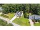 A lovely aerial view of the property in a quiet neighborhood at 185 Keller Dr, Clayton, NC 27520