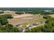 Aerial view of homes located on Banner Elk Rd and surrounding agricultural land at 188 Banner Elk Rd, Benson, NC 27504