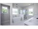 Bathroom with soaker tub, walk-in shower, and double vanity at 188 Banner Elk Rd, Benson, NC 27504