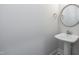 Powder room with pedestal sink at 188 Banner Elk Rd, Benson, NC 27504