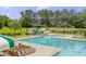Enjoy this community pool with a slide, ample seating, and a lush green backdrop at 208 Bridle Boast Rd, Cary, NC 27519
