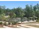 Bocce ball courts are available to residents surrounded by landscaped flower beds and greenery at 211 Ibis Ln, Durham, NC 27703