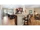 Spacious kitchen features a large island, breakfast bar, and stainless steel appliances at 211 Ibis Ln, Durham, NC 27703