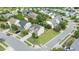 Neighborhood aerial showing a well maintained property, landscaping and location at 2361 Rainy Lake St, Wake Forest, NC 27587