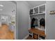 Mudroom featuring storage lockers and bench at 2409 Beechview Ct, Raleigh, NC 27615