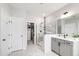 Bathroom featuring a glass shower, a sink vanity, and a walk-in closet at 272 High Woods Rdg, Chapel Hill, NC 27517